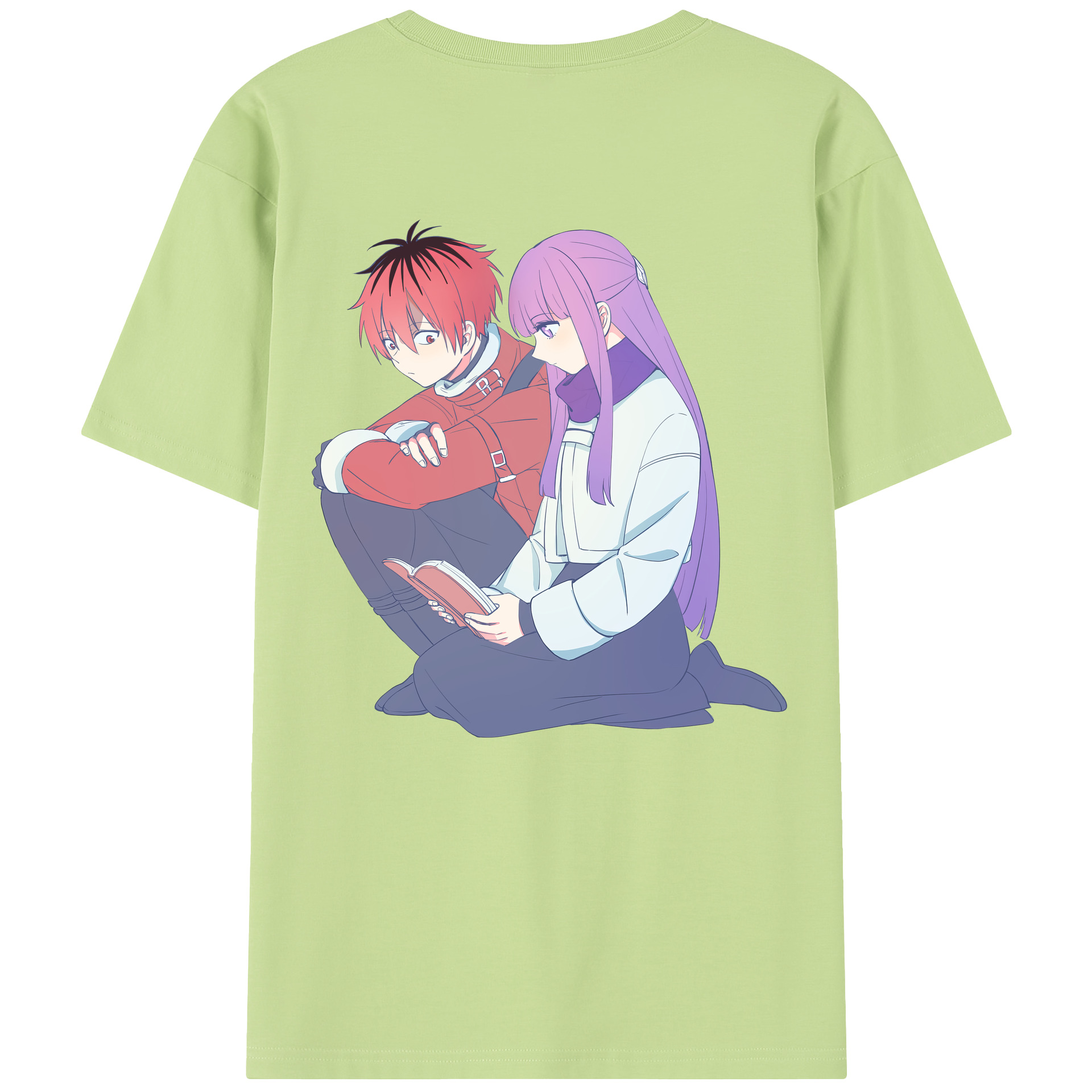 （画像用） 葬送のフリーレン Frieren 綿100％半袖Tシャツ（背面プリント）